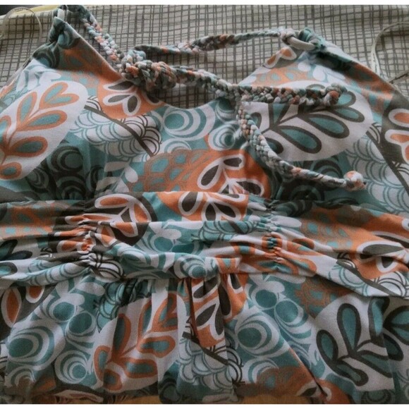 Tommy Bahama Sz S 60s Style Backless Bodycon Geometric Floral Dress Supima EUC - Picture 14 of 14